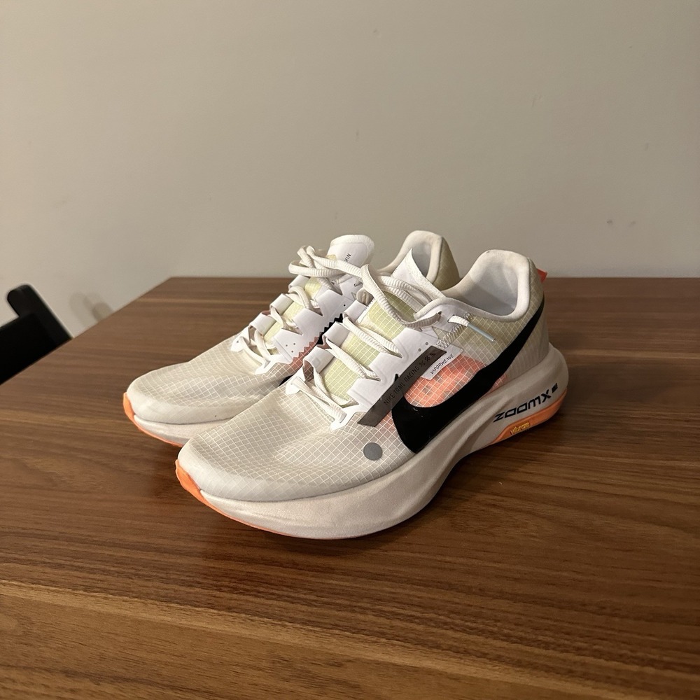 Nike ZoomX Ultrafly Trail Running White Orange DZ0489-100 Women 10 / Men 8.5 EUC